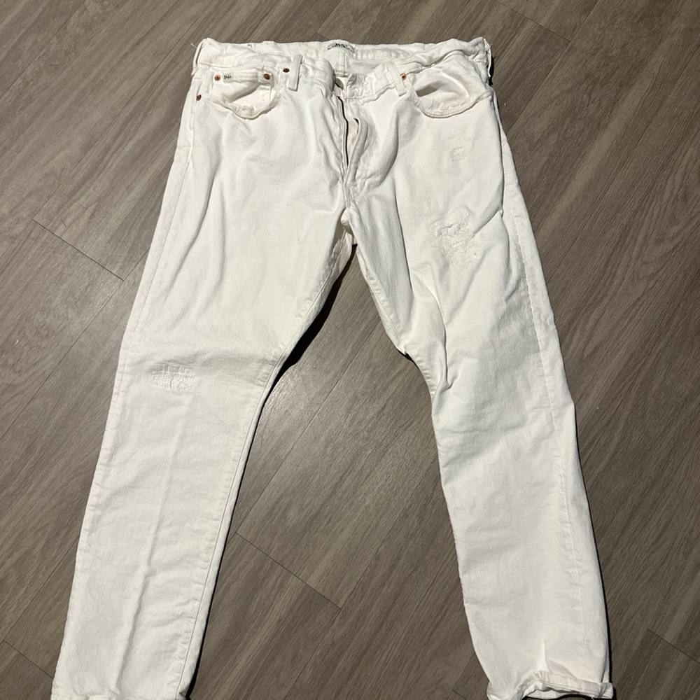 Polo by Ralph Lauren Men's White Straight Jeans